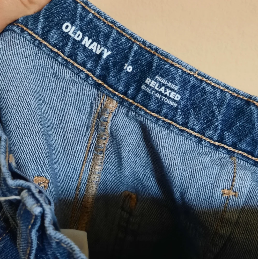 Old Navy Girls High Rise Built Tough Carpenter Utility Denim Blue Jeans
